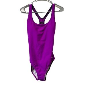 Speedo Purple One Piece Racerback Swimsuit Size 12 EUC